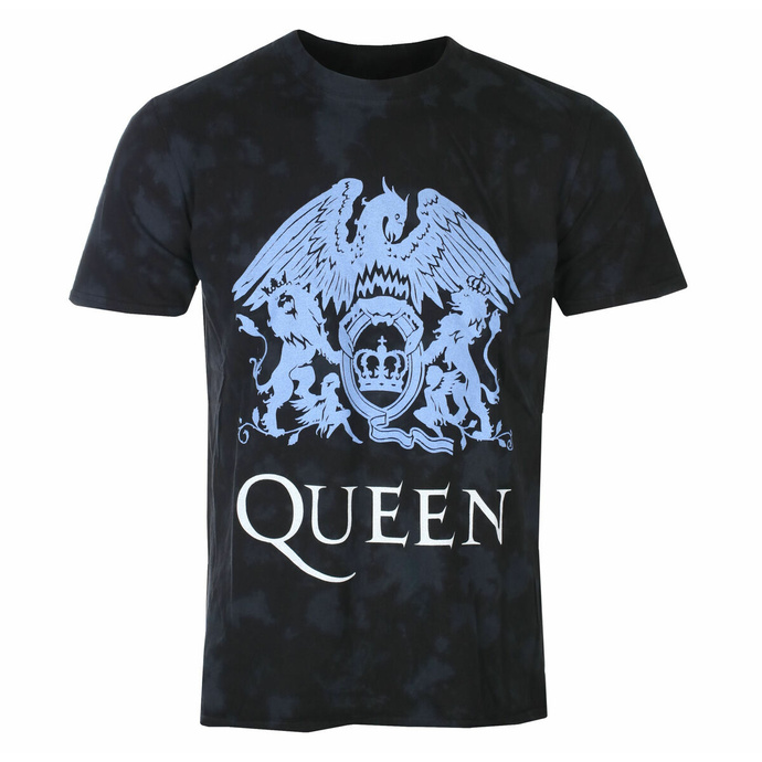 ROCK OFF  - Herren T-Shirt  - Queen- Blue Crest - Schwarz