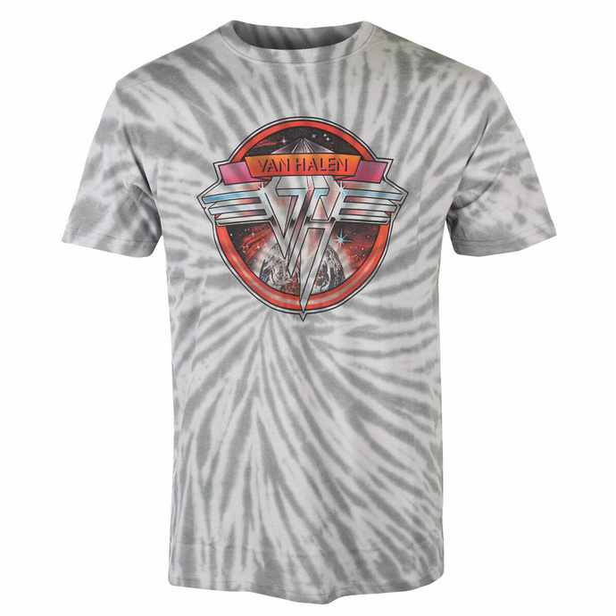 Herren T-Shirt - Van Halen - Chrome logo Uni - GRAU - ROCK OFF
