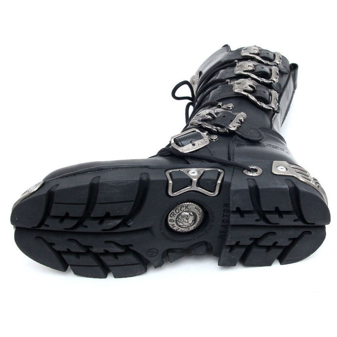 Punk Boots NEW ROCK - 5-Buckle Boots (402-S1) schwarz