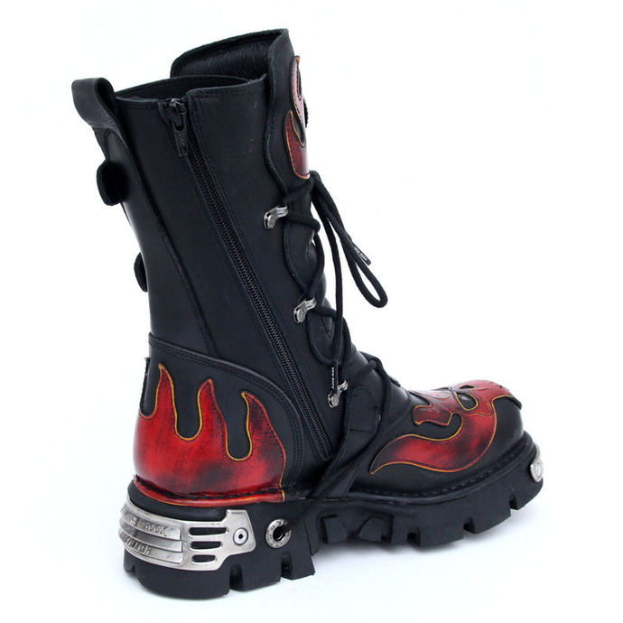 Schuhe NEW ROCK  - Vampire Boots (107-S1) Black-Orange