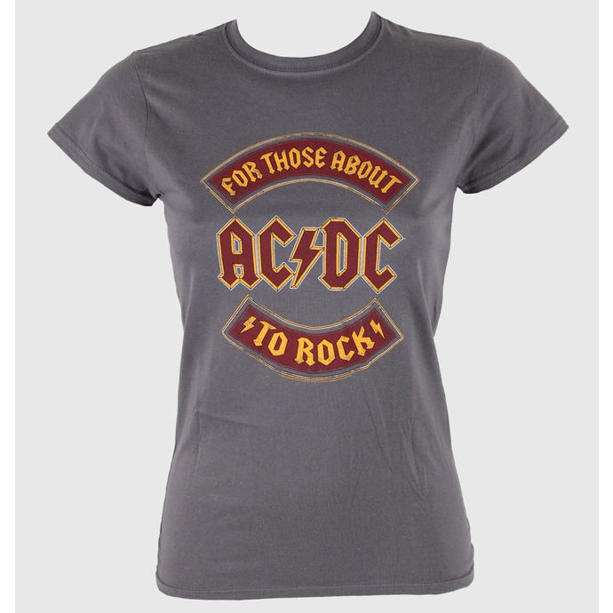 Damen T-Shirt  AC/DC - About To Rock Banner - LIVE NATION