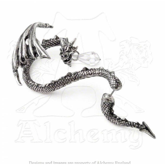 Ohrringee ALCHEMY GOTHIC - Crystal Dragon Ear Wrap