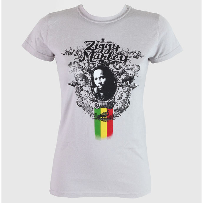 Damen T-Shirt  Ziggy Marley - Peaceful - Grey - KINGSROAD