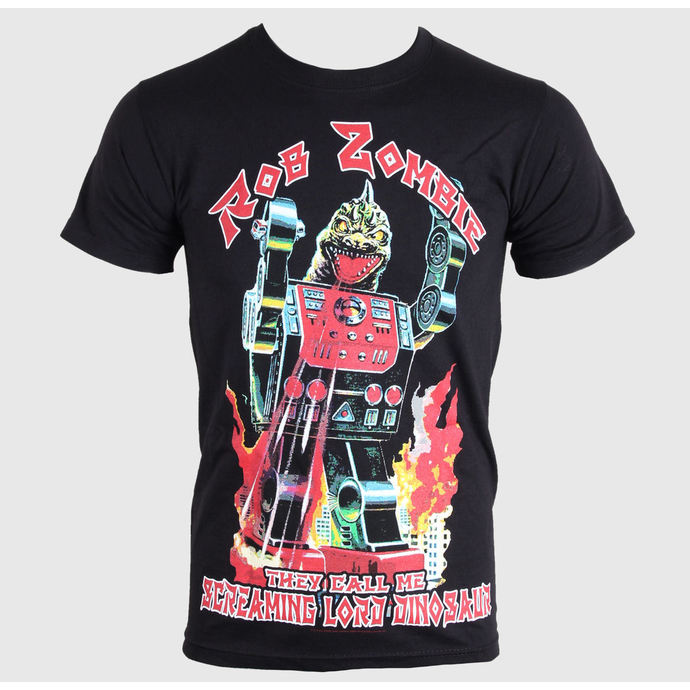 Herren T-Shirt   Rob Zombie - Lord Dinosaur - Black - ROCK OFF