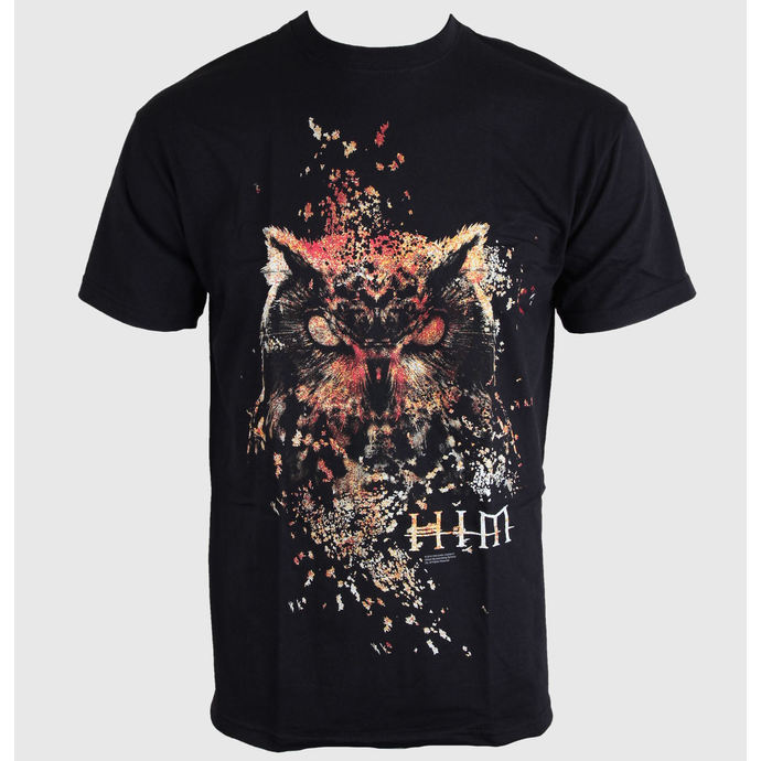 Herren T-Shirt   - HIM Owl Colour - Black - ROCK OFF