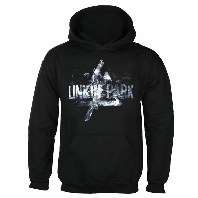 Herren Hoodie Sweatshirt Linkin Park - Smoke Logo - SCHWARZ - ROCK OFF
