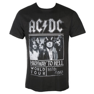 Herren T-Shirt AC / DC - HIGHWAY TO HELL POSTER - HOLZKOHLE - AMPLIFIED - ZAV210B10