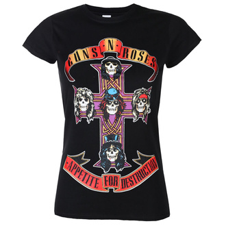 Damen T-Shirt Metal Guns N' Roses - Appetite For Destruction - ROCK OFF, ROCK OFF, Guns N' Roses