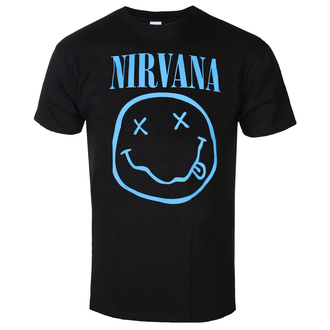 Herren T-Shirt Nirvana - Blue Smiley - ROCK OFF - NIRVTS12MB
