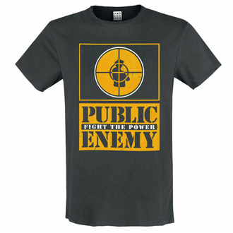 Herren T-Shirt PUBLIC ENEMY - YELLOW FIGHT THE POWER - CHARCOAL - AMPLIFIED, AMPLIFIED, Public Enemy