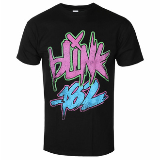 Herren T-Shirt Blink 182 - Neon Logo - SCHWARZ - ROCK OFF, ROCK OFF, Blink 182
