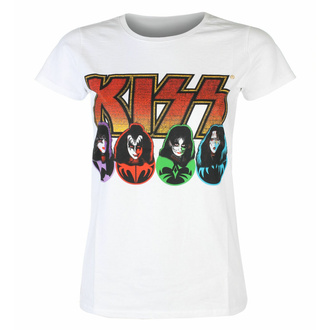 Kiss - Logo, Faces & Icons - WEISS - ROCK OFF Damen T-Shirt, ROCK OFF, Kiss