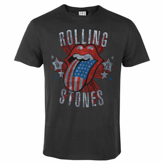Herren-T-Shirt THE ROLLING STONES - 1975 TOUR - Charcoal - AMPLIFIED, AMPLIFIED, Rolling Stones