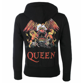 ROCK OFF  - Damen Sweatshirt  - Queen - Classic Crest - Rückenaufdruck - Schwarz, ROCK OFF, Queen