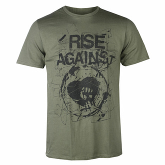Herren-T-Shirt Rise Against - Tape - Militär Grün - KINGS ROAD - 20102223