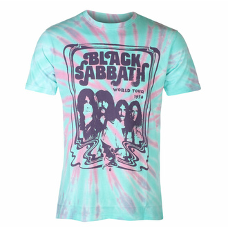 Herren T-Shirt - Black Sabbath - World Tour '78 - GRÜN - ROCK OFF, ROCK OFF, Black Sabbath
