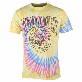 Herren T-Shirt - Ramones - Crest Psych - GELB - SCHWARZ - ROCK OFF, ROCK OFF, Ramones