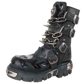 Schuhe New rock - Chain Boots (727-S1) Schwarz
