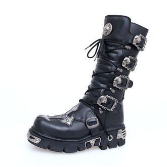 Schuhe New rock - Cross Boots (403-S1) Schwarz