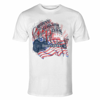 Herren T-Shirt Creedence Clearwater Revival - Guitar & Flag - WEISS - ROCK OFF, ROCK OFF, Creedence Clearwater Revival