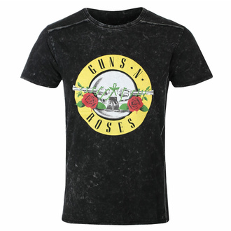 Herren T-Shirt Guns N' Roses - Classic Snow Logo - SCHWARZ - ROCK OFF, ROCK OFF, Guns N' Roses