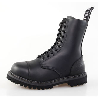 Lederstiefel/Boots Grinders  - 10-Loch - Stag Derby - Black