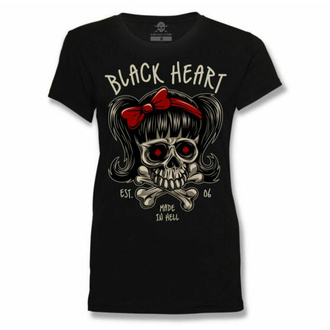 Damen T-Shirt BLACK HEART - SANDY - SCHWARZ, BLACK HEART
