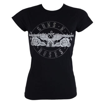 Damen Metal T-Shirt Guns n Roses - Circle Logo - ROCK OFF - GNRTS27LB