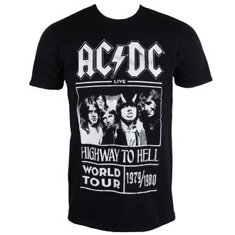 Herren T-Shirt AC / DC - Highway To Hell - Welt Tour 1979/80 - Schwarz - ROCK OFF - ACDCTTRTW01MB