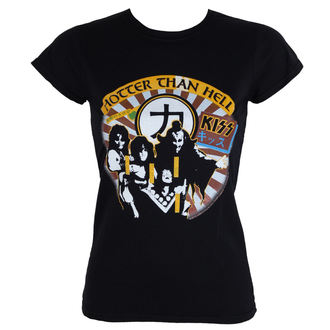 Damen T-Shirt Metal Kiss - Hotter Than Hell - LOW FREQUENCY, LOW FREQUENCY, Kiss