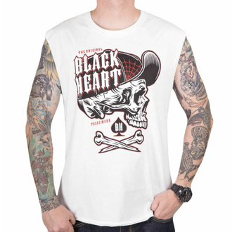 Herren-Tanktop BLACK HEART - SPEEDY - WEISS, BLACK HEART