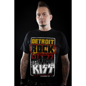 Herren T-Shirt Metal Kiss - Detroit Rock City - HYBRIS, HYBRIS, Kiss