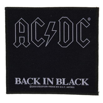 Aufnäher AC / DC - BACK IN BLACK - RAZAMATAZ - SP1512