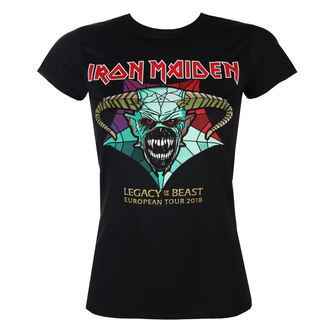 Damen T-Shirt Metal Iron Maiden - Legacy of the Beast European Tour 2018 - ROCK OFF - IMTEE72LB