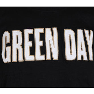 Herren Metal T-Shirt Green Day - Logo & Grenade Applique Slub - ROCK OFF, ROCK OFF, Green Day