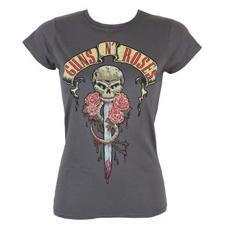 Damen T-Shirt Metal Guns N' Roses - Dripping Dagger - ROCK OFF - GNRTS23LC
