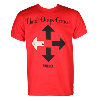 Herren T-Shirt THREE DAYS GRACE - OUTSIDER (RED) - PLASTIC HEAD - PHD3DGTSROUT