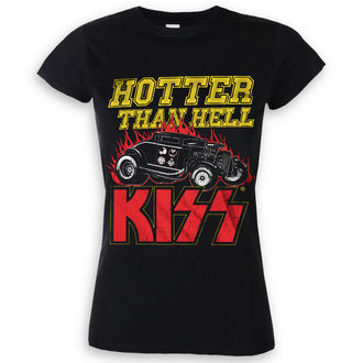 Damen T-Shirt Metal Kiss - Hotter Than Hell - HYBRIS, HYBRIS, Kiss