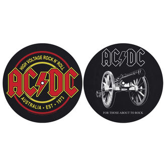 Grammophonmatte (Set mit 2 Stück) AC / DC - FOR THOSE MOUT TO ROCK - HIGH VOLTAGE - RAZAMATAZ, RAZAMATAZ, AC-DC