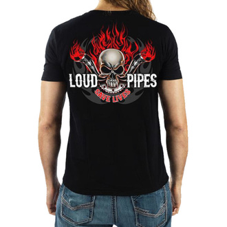 Herren T-Shirt    LETHAL THREAT - Loud Pipes Save Lives - Black - LT20180