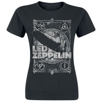Damen T-Shirt Metal Led Zeppelin - Vintage - Schwarz, NNM, Led Zeppelin