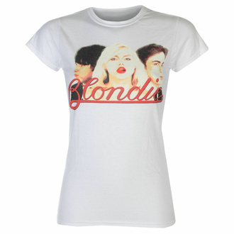 Damen T-Shirt Blondie - Parallel Lines Halftone - WEISS - ROCK OFF, ROCK OFF, Blondie