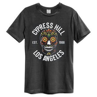 Herren T-Shirt CYPRES HILL - FLORAL SKULL - HOLZKOHLE - AMPLIFIED, AMPLIFIED, Cypress Hill