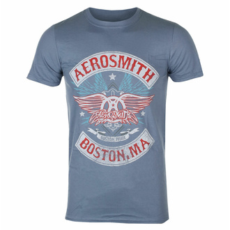 Herren T-Shirt Aerosmith - Boston Pride - DENIM - ROCK OFF, ROCK OFF, Aerosmith