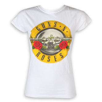 Damen T-Shirt Metal Guns N' Roses - Classic Bullet Logo - ROCK OFF - GNRTS03LW