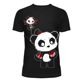 Damen T-Shirt KILLER PANDA - MIND CONTROL - SCHWARZ, KILLER PANDA