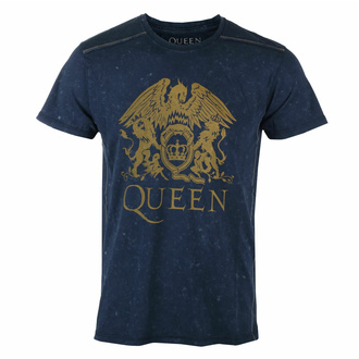 Herren T-Shirt Queen - Classic Crest Snow Wash - MARINEBLAU - ROCK OFF