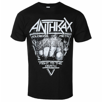 Herren T-Shirt Anthrax - Soldier Of Metal - SCHWARZ - ROCK OFF, ROCK OFF, Anthrax