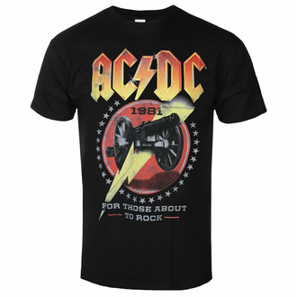 Herren T-Shirt AC/DC - For Those About To Rock - SCHWARZ - ROCK OFF, ROCK OFF, AC-DC