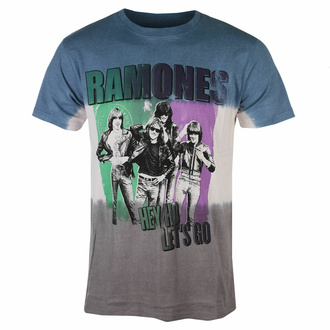 Herren T-Shirt - Ramones - Hey Ho Retro - BLAU - ROCK OFF - RATS59MDD